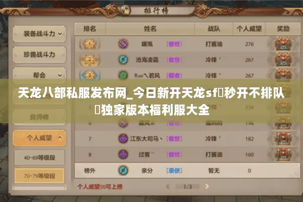 天龙八部私服发布网_今日新开天龙sf▷秒开不排队◁独家版本福利服大全