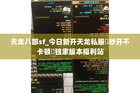 天龙八部sf_今日新开天龙私服▷秒开不卡顿◁独家版本福利站
