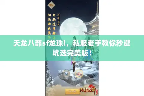 天龙八部sf龙珠l，私服老手教你秒避坑选完美版！