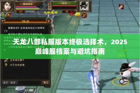 天龙八部私服版本终极选择术，2025巅峰服档案与避坑指南
