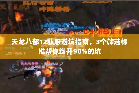 天龙八部12私服避坑指南，3个筛选标准帮你绕开90%的坑