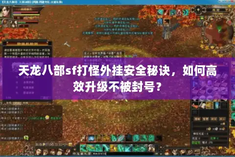 天龙八部sf打怪外挂安全秘诀，如何高效升级不被封号？
