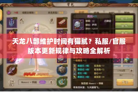 天龙八部维护时间有猫腻?私服/官服版本更新规律与攻略全解析 天龙八部维护时间有猫腻?私服/官服版本更新规律与攻略全解析