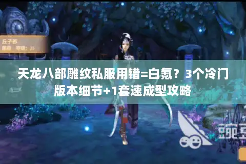 天龙八部雕纹私服用错=白氪?3个冷门版本细节+1套速成型攻略 天龙八部雕纹私服用错=白氪?3个冷门版本细节+1套速成型攻略