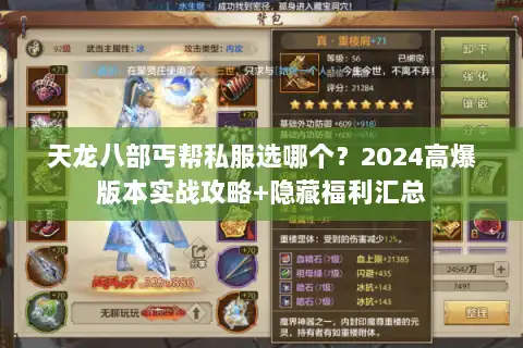 天龙八部丐帮私服选哪个？2024高爆版本实战攻略+隐藏福利汇总