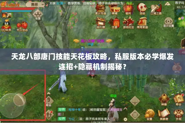 天龙八部唐门技能天花板攻略，私服版本必学爆发连招+隐藏机制揭秘？