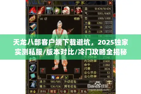 天龙八部客户端下载避坑，2025独家实测私服/版本对比/冷门攻略全揭秘