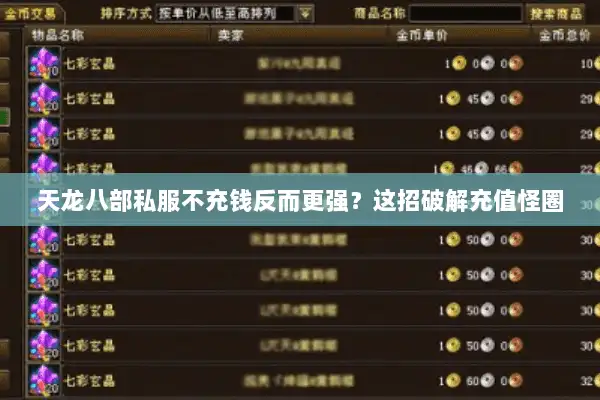 天龙八部私服不充钱反而更强?这招破解充值怪圈 天龙八部私服不充钱反而更强?这招破解充值怪圈