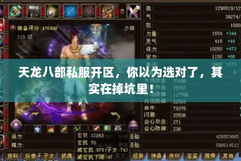 天龙八部私服开区，你以为选对了，其实在掉坑里！