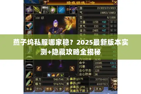 燕子坞私服哪家稳？2025最新版本实测+隐藏攻略全揭秘