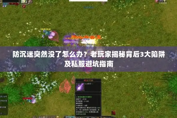 防沉迷突然没了怎么办?老玩家揭秘背后3大陷阱及私服避坑指南 防沉迷突然没了怎么办?老玩家揭秘背后3大陷阱及私服避坑指南