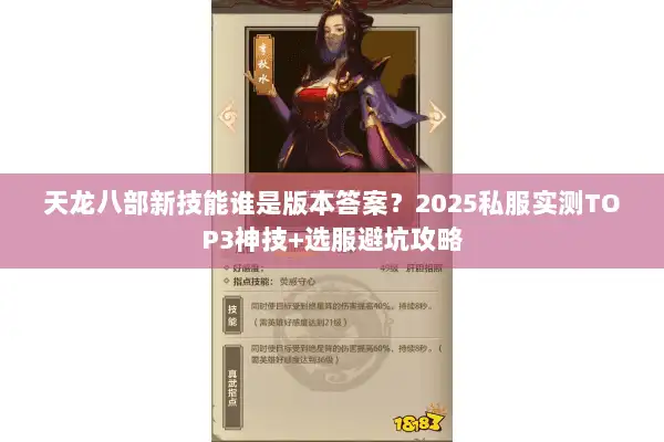 天龙八部新技能谁是版本答案？2025私服实测TOP3神技+选服避坑攻略