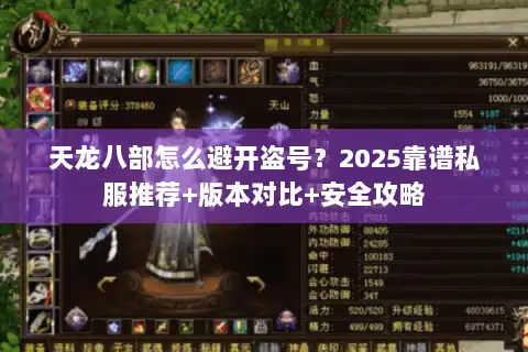 天龙八部怎么避开盗号？2025靠谱私服推荐+版本对比+安全攻略