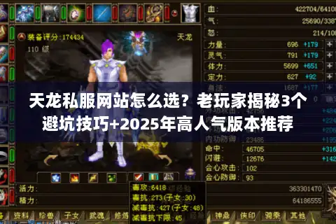 天龙私服网站怎么选？老玩家揭秘3个避坑技巧+2025年高人气版本推荐