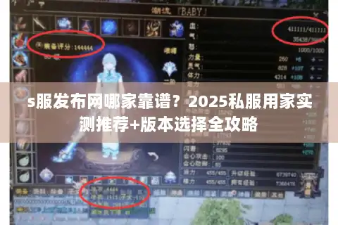 s服发布网哪家靠谱？2025私服用家实测推荐+版本选择全攻略