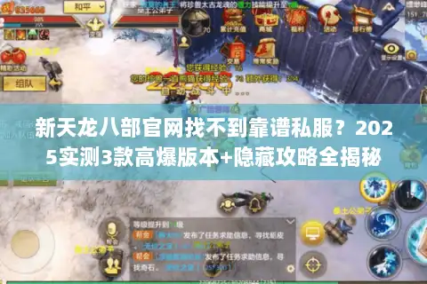 新天龙八部官网找不到靠谱私服?2025实测3款高爆版本+隐藏攻略全揭秘 新天龙八部官网找不到靠谱私服?2025实测3款高爆版本+隐藏攻略全揭秘