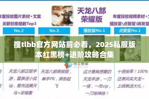搜tlbb官方网站前必看，2025私服版本红黑榜+进阶攻略合集