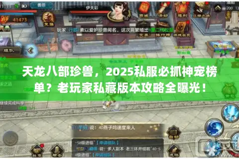 天龙八部珍兽，2025私服必抓神宠榜单？老玩家私藏版本攻略全曝光！