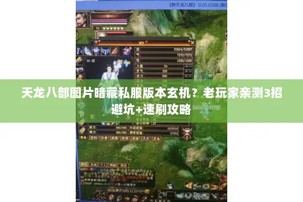 天龙八部图片暗藏私服版本玄机？老玩家亲测3招避坑+速刷攻略