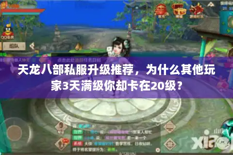 天龙八部私服升级推荐，为什么其他玩家3天满级你却卡在20级？