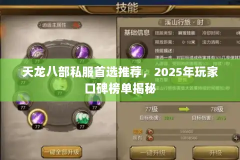天龙八部私服首选推荐，2025年玩家口碑榜单揭秘