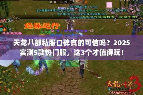 天龙八部私服口碑真的可信吗？2025实测5款热门服，这3个才值得玩！