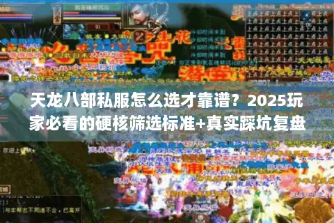天龙八部私服怎么选才靠谱?2025玩家必看的硬核筛选标准+真实踩坑复盘 天龙八部私服怎么选才靠谱?2025玩家必看的硬核筛选标准+真实踩坑复盘