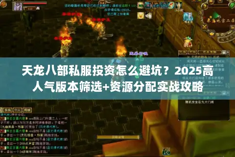 天龙八部私服投资怎么避坑？2025高人气版本筛选+资源分配实战攻略