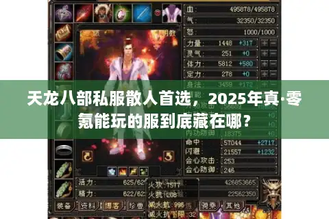 天龙八部私服散人首选，2025年真·零氪能玩的服到底藏在哪？