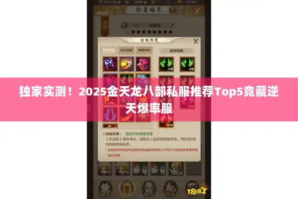 独家实测！2025金天龙八部私服推荐Top5竟藏逆天爆率服