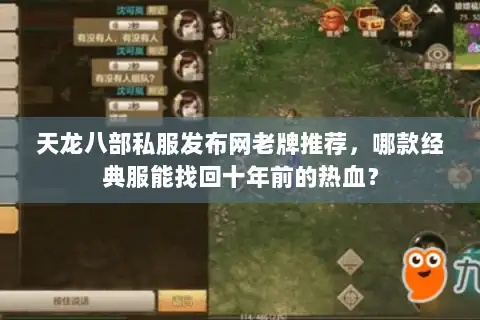 天龙八部私服发布网老牌推荐，哪款经典服能找回十年前的热血？