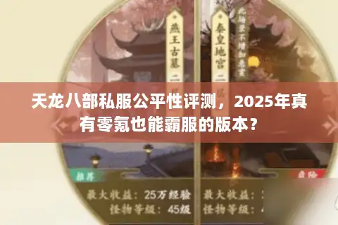 天龙八部私服公平性评测，2025年真有零氪也能霸服的版本？
