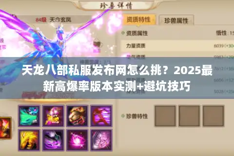 天龙八部私服发布网怎么挑？2025最新高爆率版本实测+避坑技巧