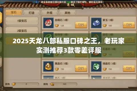 2025天龙八部私服口碑之王,老玩家实测推荐3款零差评服 2025天龙八部私服口碑之王,老玩家实测推荐3款零差评服