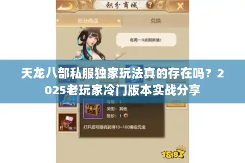 天龙八部私服独家玩法真的存在吗？2025老玩家冷门版本实战分享