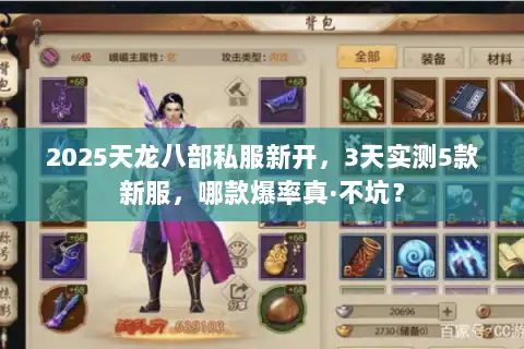 2025天龙八部私服新开，3天实测5款新服，哪款爆率真·不坑？