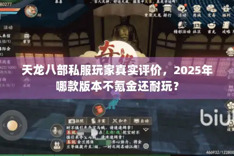 天龙八部私服玩家真实评价，2025年哪款版本不氪金还耐玩？