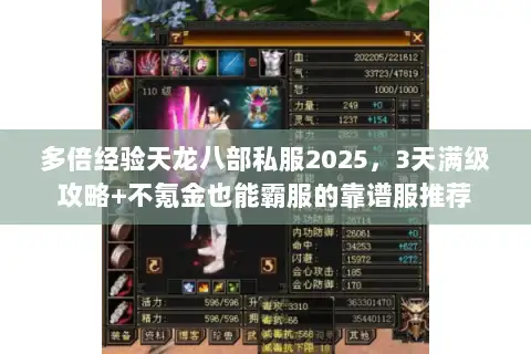 多倍经验天龙八部私服2025，3天满级攻略+不氪金也能霸服的靠谱服推荐