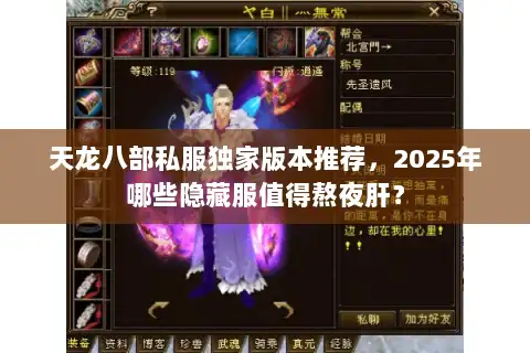 天龙八部私服独家版本推荐，2025年哪些隐藏服值得熬夜肝？