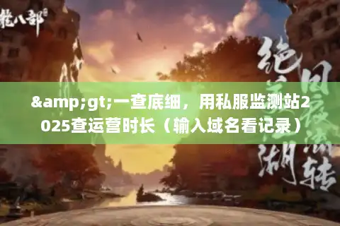 >一查底细，用私服监测站2025查运营时长（输入域名看记录）