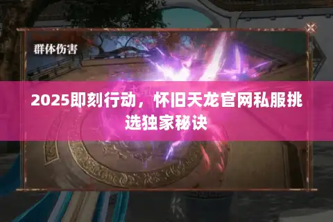 2025即刻行动，怀旧天龙官网私服挑选独家秘诀