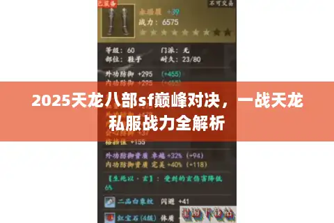 2025天龙八部sf巅峰对决，一战天龙私服战力全解析