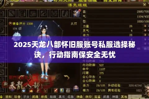 2025天龙八部怀旧服账号私服选择秘诀，行动指南保安全无忧