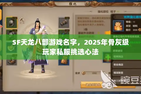 SF天龙八部游戏名字，2025年骨灰级玩家私服挑选心法