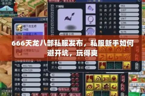 666天龙八部私服发布，私服新手如何避开坑，玩得爽