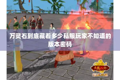 万灵石到底藏着多少私服玩家不知道的版本密码