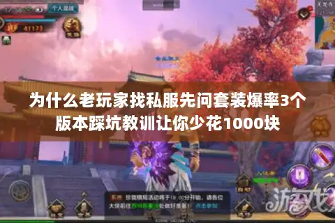 为什么老玩家找私服先问套装爆率3个版本踩坑教训让你少花1000块 为什么老玩家找私服先问套装爆率3个版本踩坑教训让你少花1000块