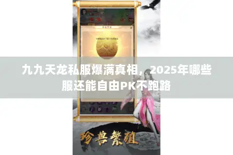 九九天龙私服爆满真相，2025年哪些服还能自由PK不跑路