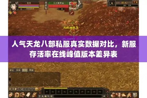 人气天龙八部私服真实数据对比，新服存活率在线峰值版本差异表
