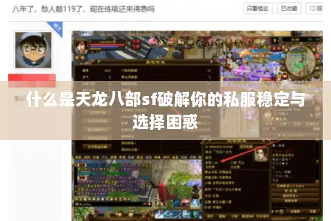 什么是天龙八部sf破解你的私服稳定与选择困惑